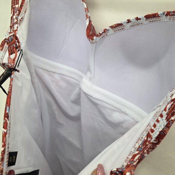 NEW Niptuck Women’s Sakina Floral Joanne One Piece Slimming Swimsuit size 8 Red - Picture 10 of 12